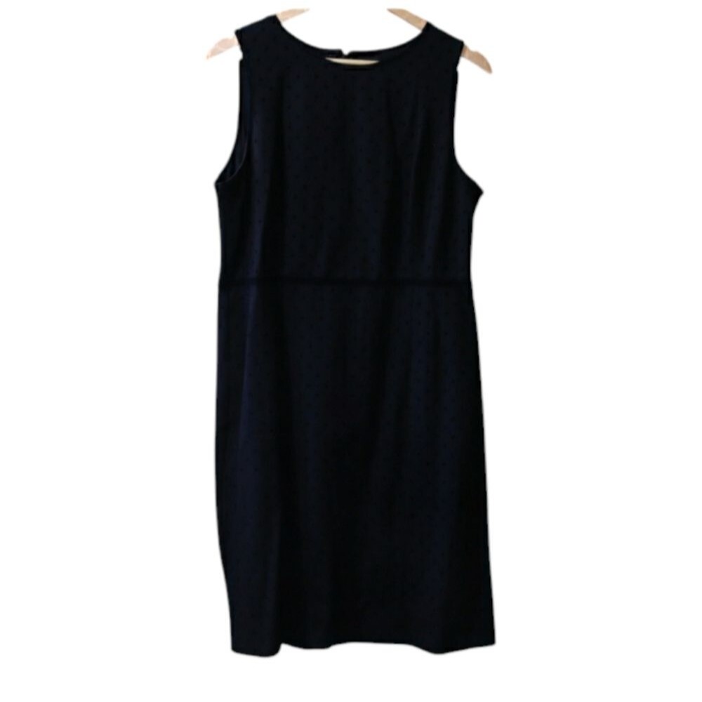 Talbots Vintage Y2K Black Polka Dot Career Sheath Dress NWT 12
